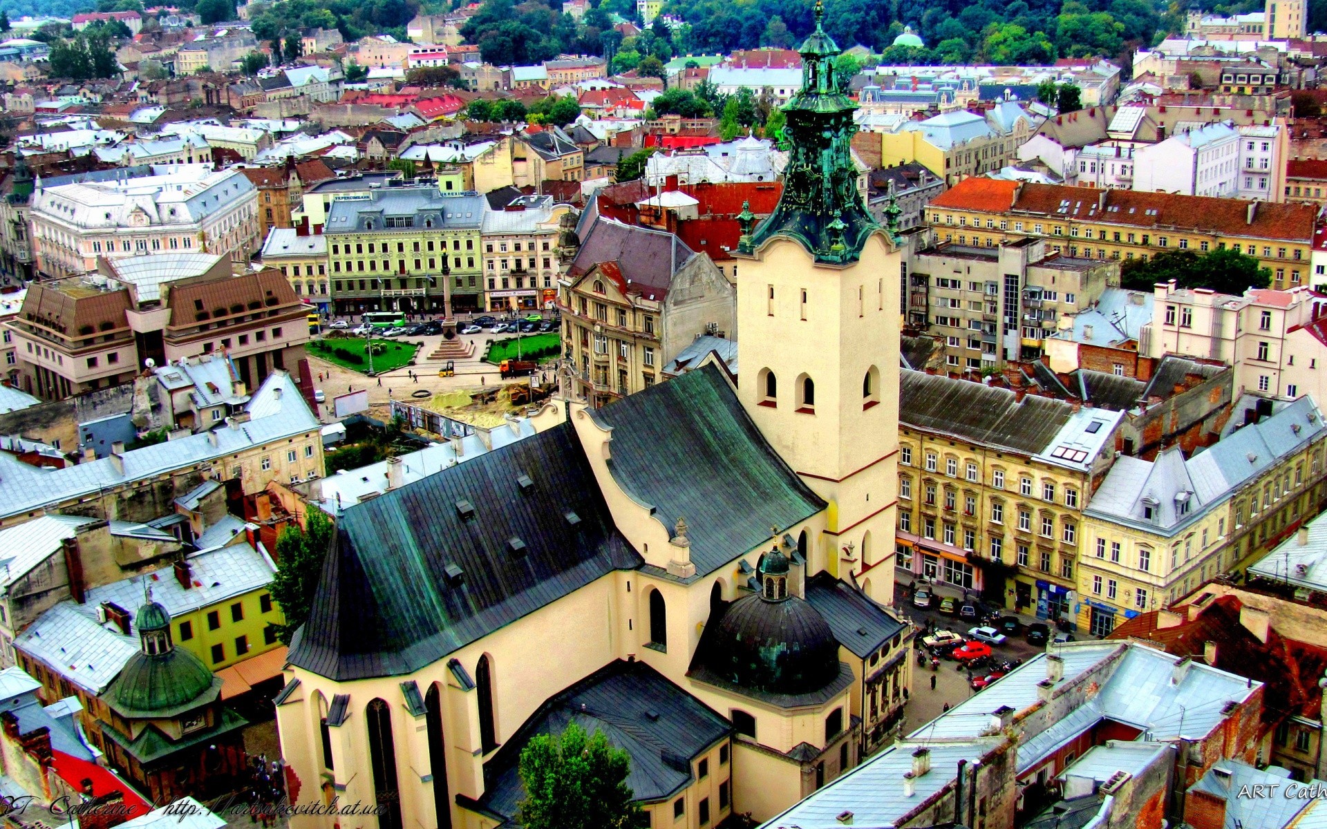 europe city town travel architecture cityscape sight urban tourism roof church building house aerial panorama outdoors skyline