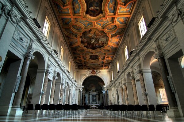 Painted ceiling of a luxurious palace