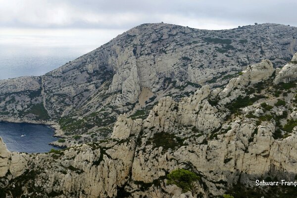 Calanque де sugiton панорамний