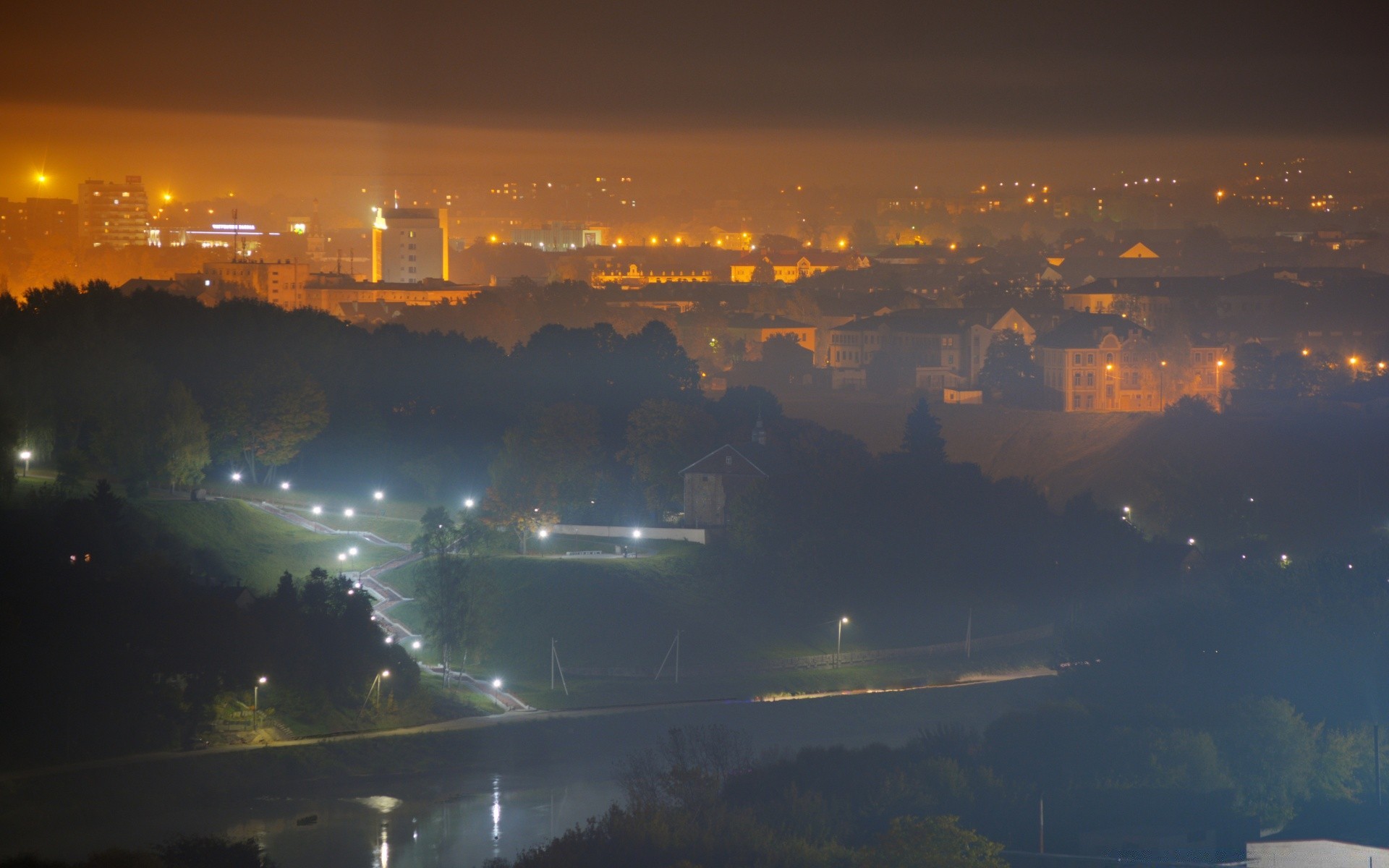 europe city sunset evening travel light cityscape dawn landscape architecture dusk skyline building river water sky town urban fog street