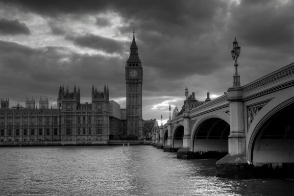 Westminster Palace schwarz und weiß