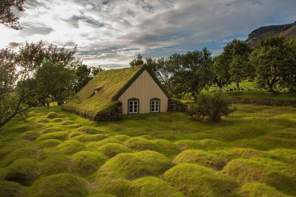 European landscape of a natural house