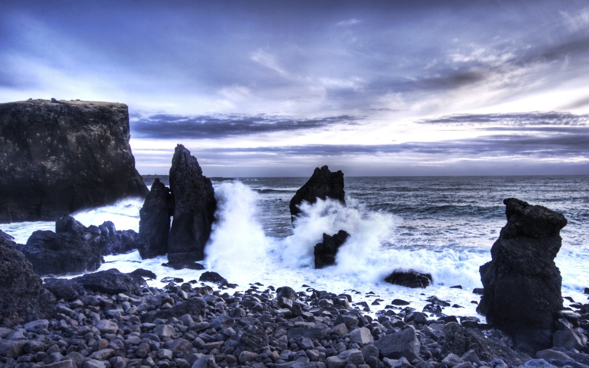 europe water ocean seashore beach sea sunset rock landscape seascape dawn surf dusk outdoors evening sky