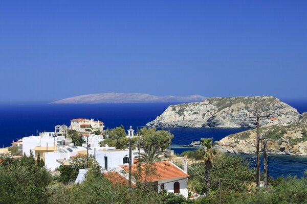 Greek islands on a sunny summer day