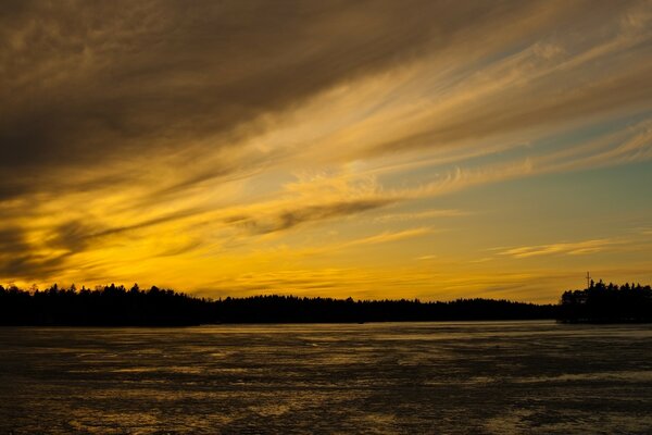 Abend Sonnenuntergang Landschaft