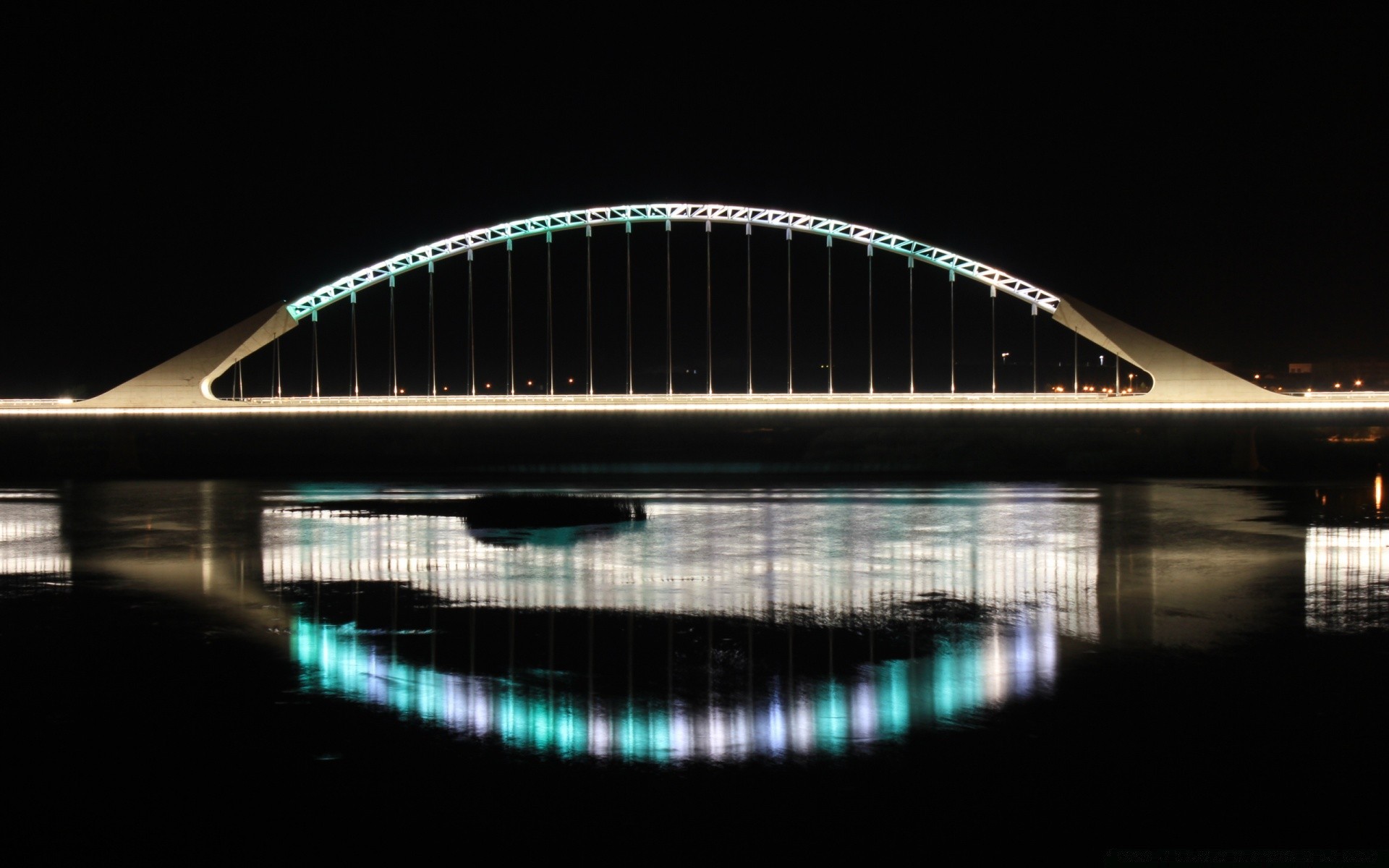 europe bridge architecture travel city building connection transportation system urban water vehicle sky modern light landmark construction evening reflection blur river