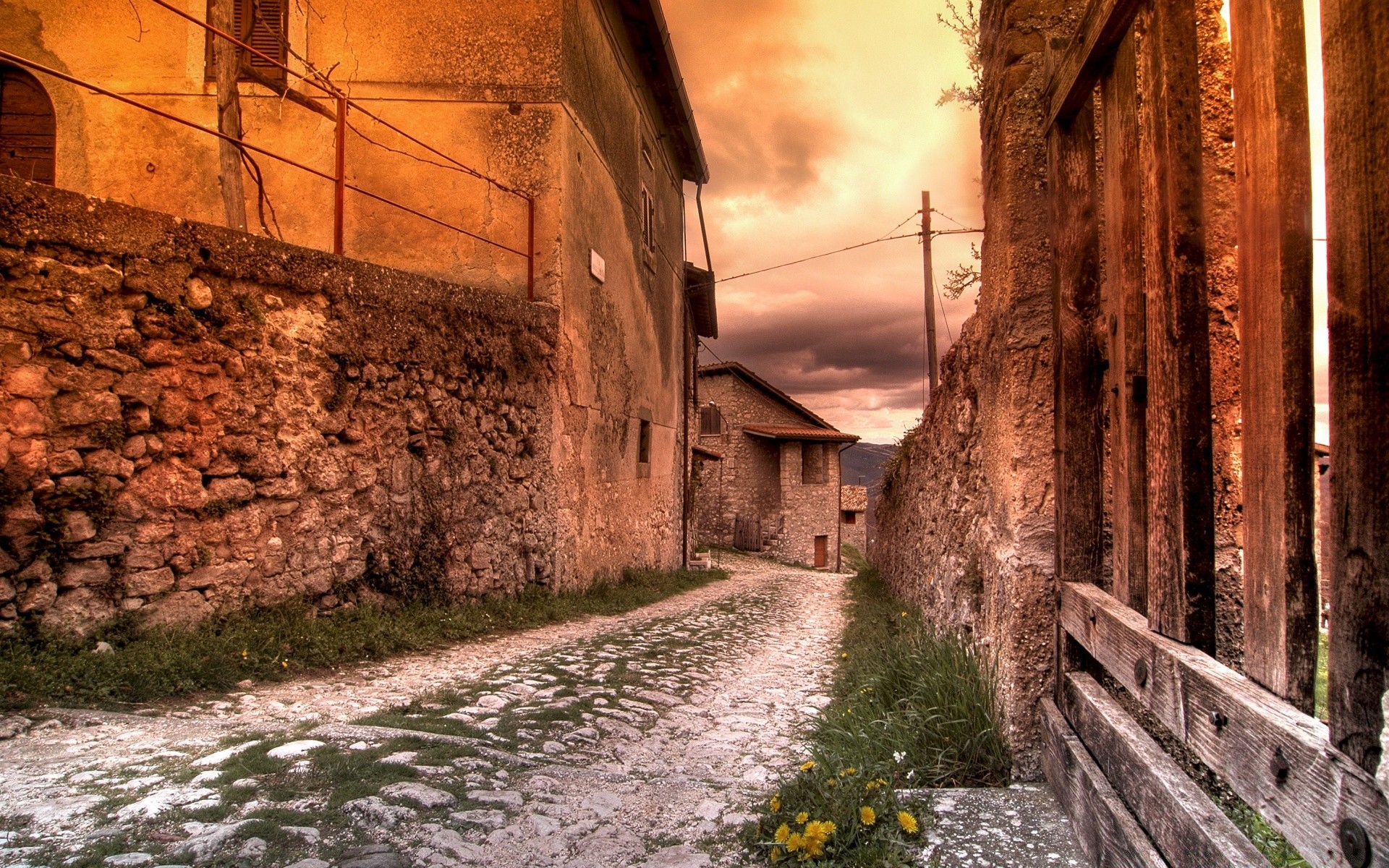 europe architecture old travel building street house outdoors ancient wall abandoned stone alley town city