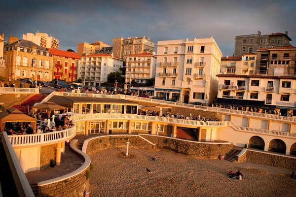 View of the architectural houses of the city