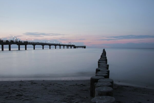 Beautiful seascape. The sea at sunset