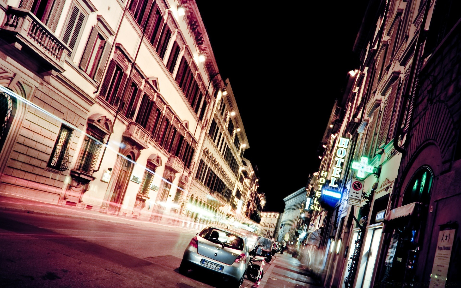 europe street travel city architecture transportation system light car building road urban outdoors blur