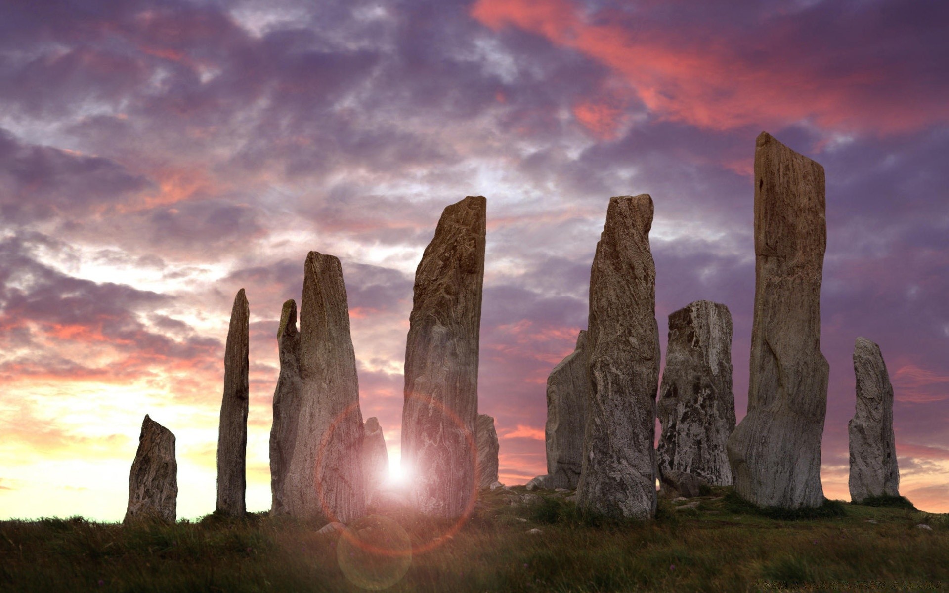 europa megalito puesta de sol paisaje cielo al aire libre amanecer monumento viajes naturaleza crepúsculo sol roca piedra religión hierba noche