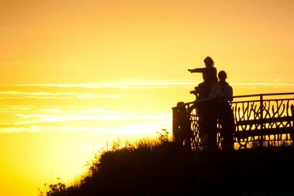 Semetskoe happiness at sunset by the river