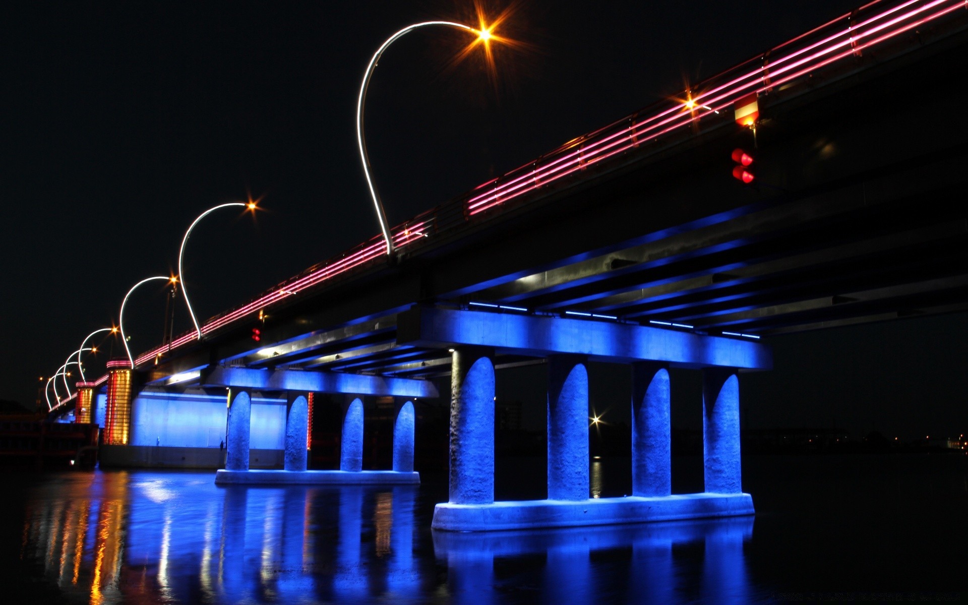 europa licht unschärfe abend stadt dämmerung brücke verkehrssystem verkehr architektur dunkel haus