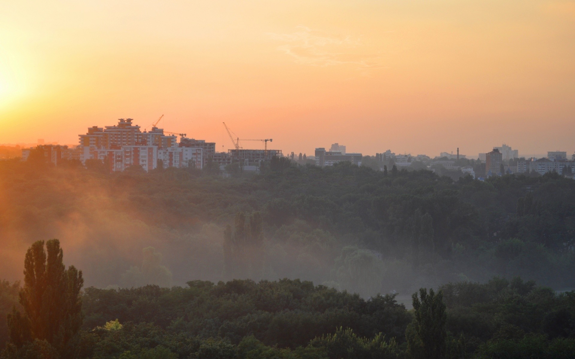 europe fog sunset dawn mist nature evening sun sky tree outdoors dusk landscape travel