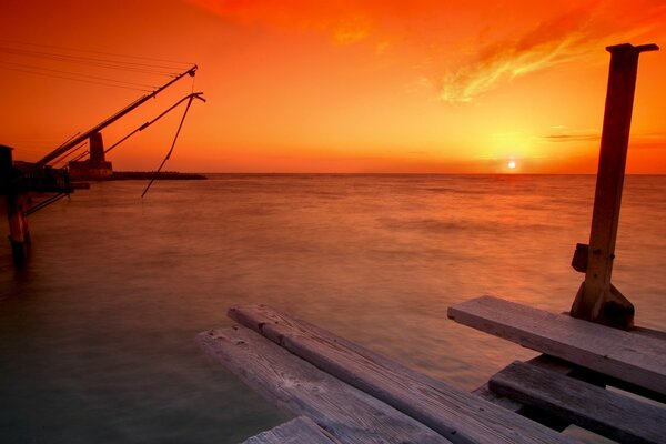 Puesta de sol de la salud de la exploración