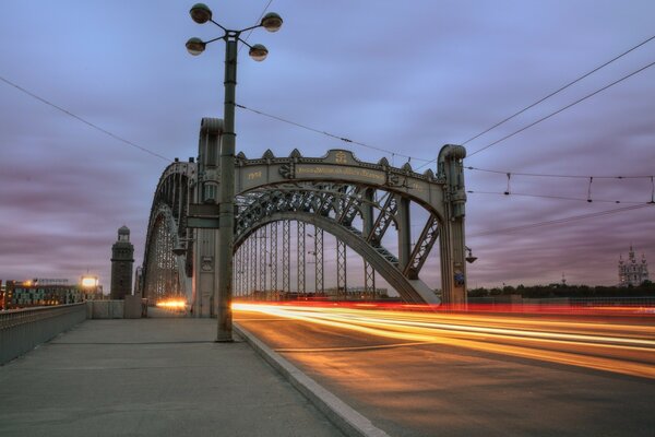 Peter der großen Brücke, St. Petersburg Str., Russland