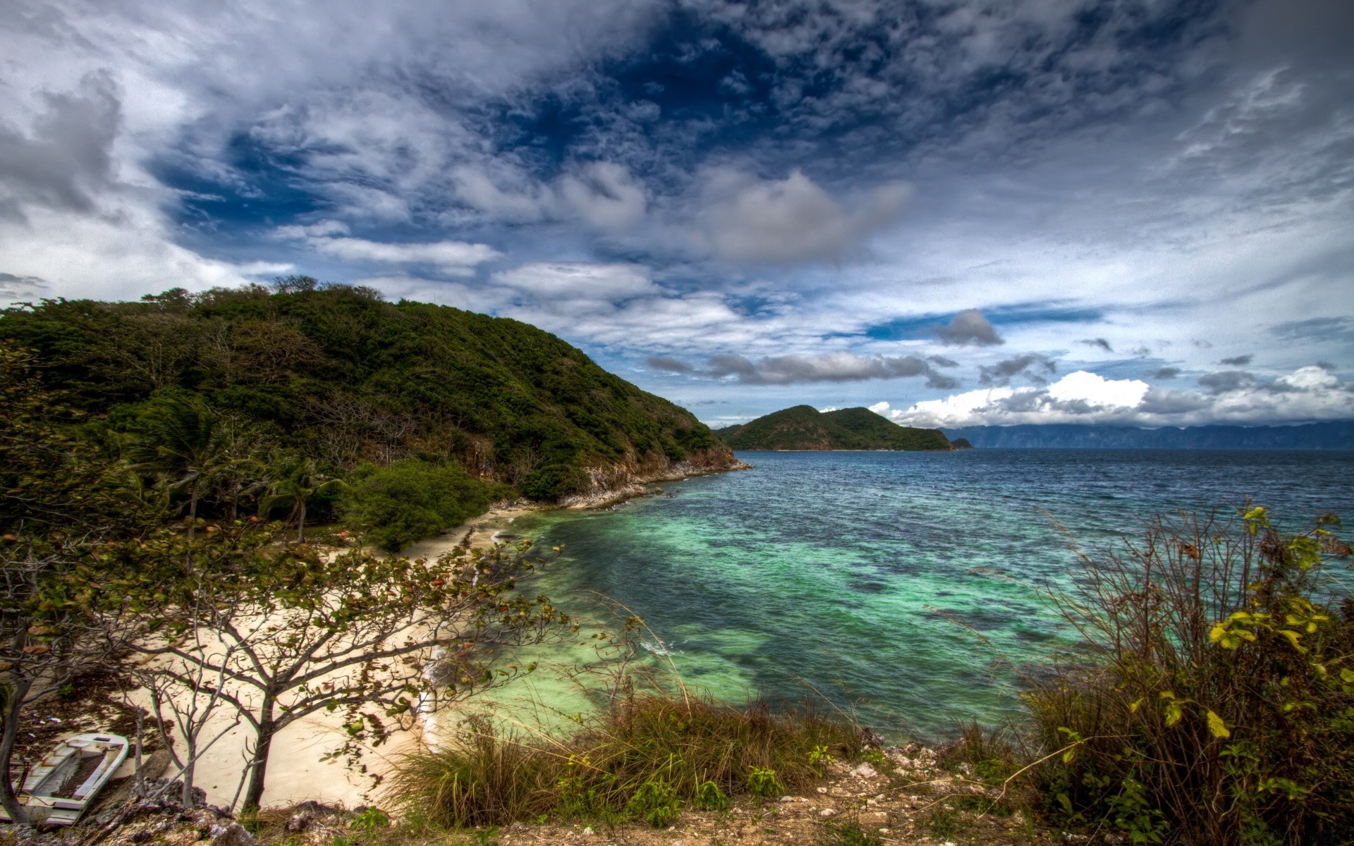 islands water landscape seashore sky travel nature sea beach ocean outdoors scenic rock seascape island mountain cloud