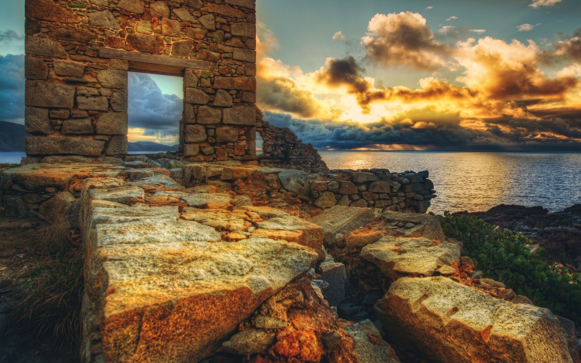 inseln wasser reisen landschaft meer rock im freien meer sonnenuntergang himmel natur