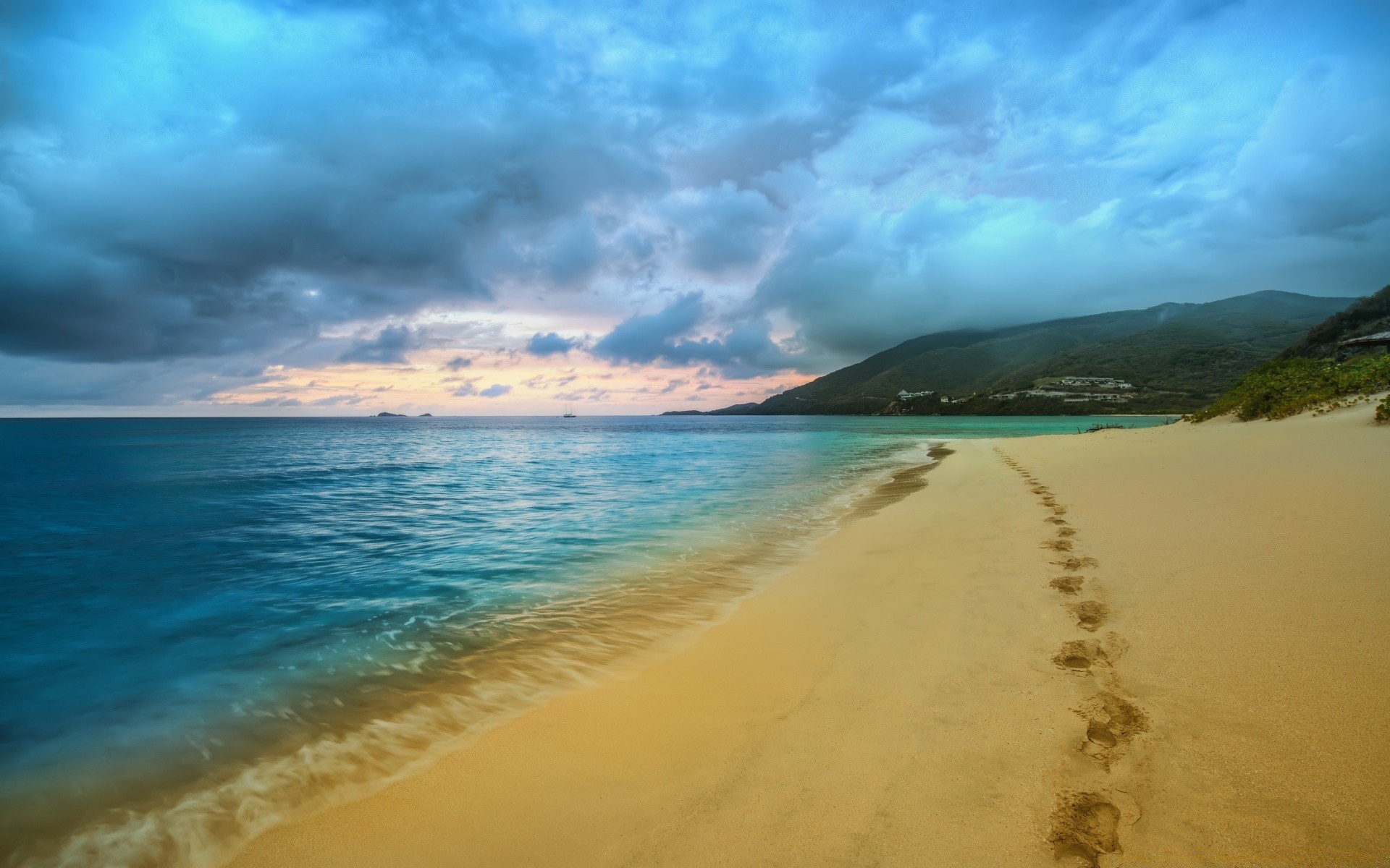 insel strand wasser sand meer reisen tropisch meer ozean brandung landschaft sommer sonne insel gutes wetter himmel urlaub idylle sonnenuntergang