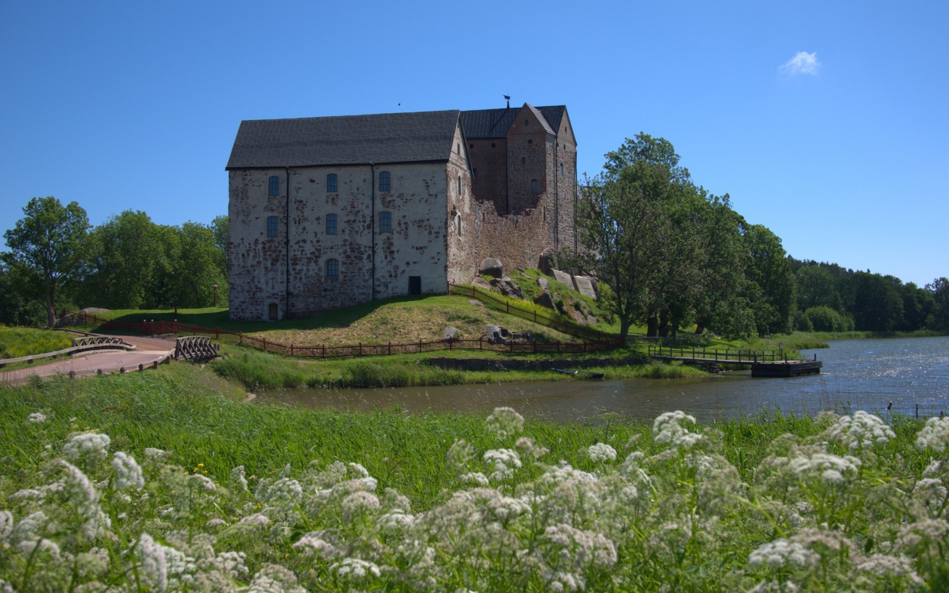 wyspy krajobraz architektura na zewnątrz niebo dom stary trawa woda lato podróż natura drzewo