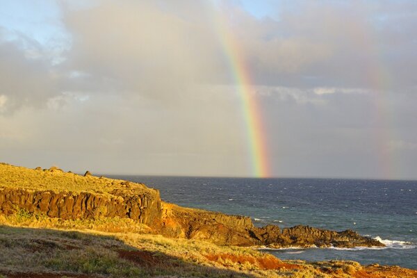 Meeting with the rainbow during the journey