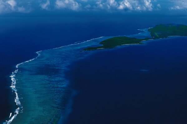 Island in the ocean landscape