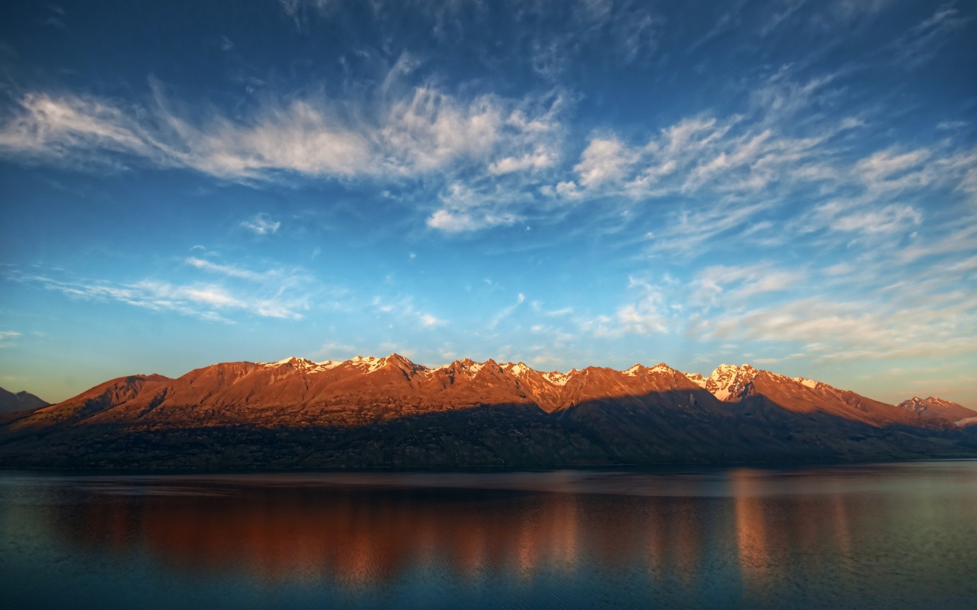 australien und ozeanien wasser sonnenuntergang dämmerung abend see dämmerung reisen himmel reflexion landschaft berge im freien natur