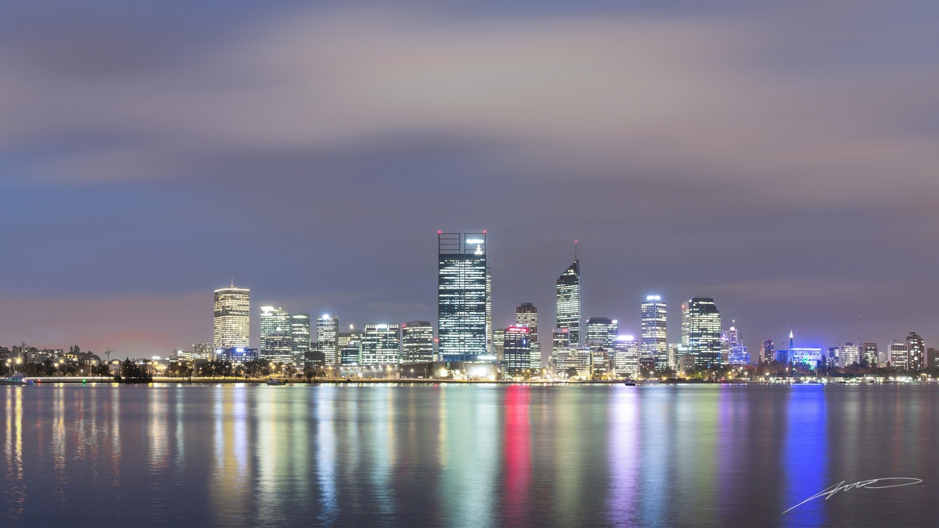 australia i oceania miasto skyline miasto architektura zachód słońca śródmieście zmierzch woda wieżowiec odbicie rzeka niebo podróże dom nabrzeże wieczór biuro port miejski