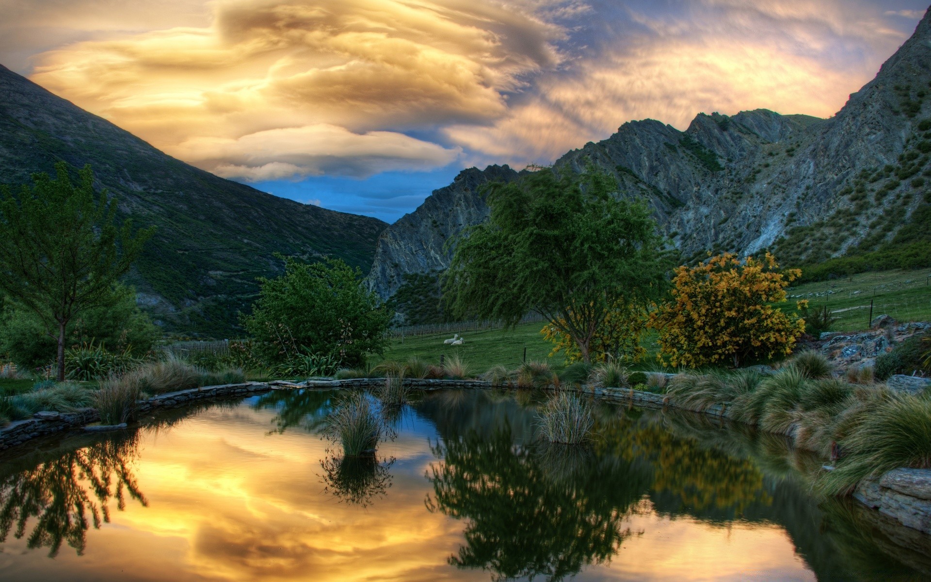 australien und ozeanien wasser reisen berge natur landschaft sonnenuntergang fluss im freien abend himmel dämmerung reflexion baum see holz landschaftlich rock sommer