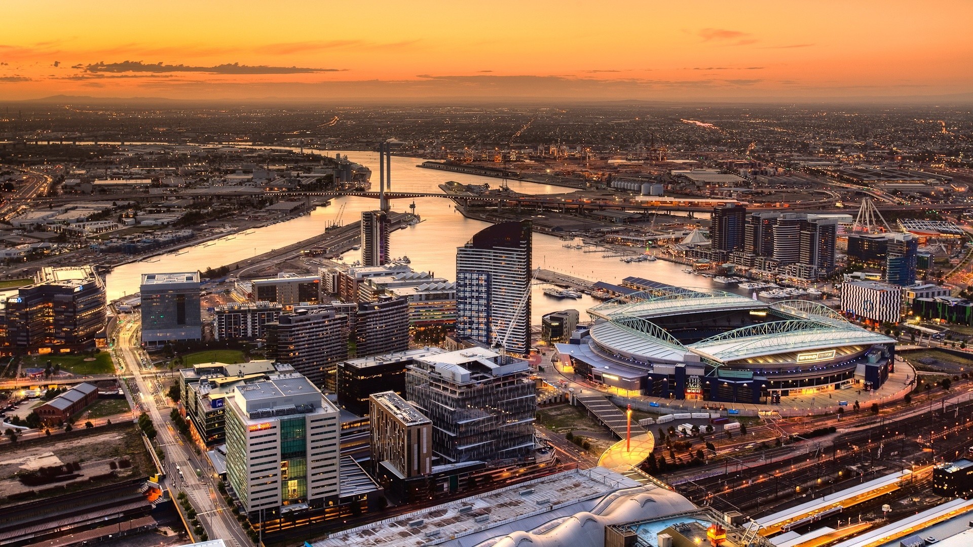 austrália e oceania cidade cidade arquitetura viagens casa skyline urbano espetáculo sistema de transporte estrada à noite cidade arranha-céu carro ponto de interesse anoitecer panorâmico antena moderno