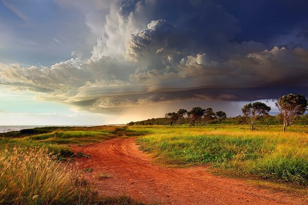 A palette of colors in sunset landscapes