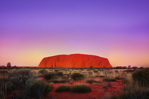 Desert dawn at the big stone