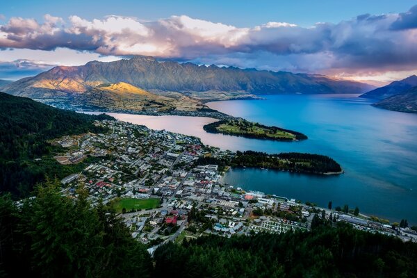 Blick von oben auf Australien und Ozeanien