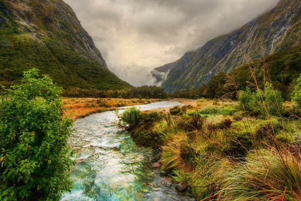 Ein Bergfluss in der Landschaft Australiens