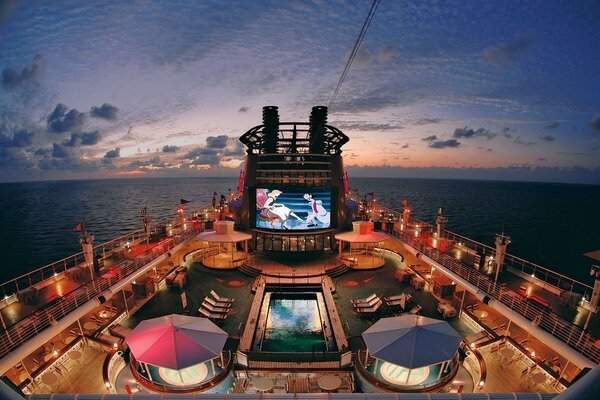 Boat trip with sunset view